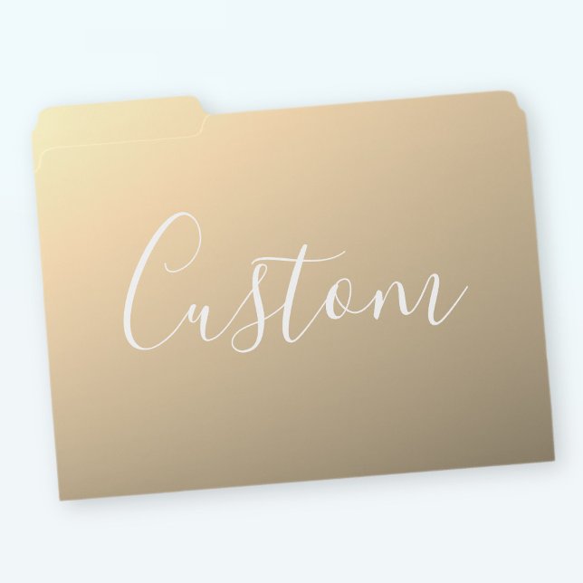 Elegant Modern Script Monogram or Word | Golden File Folder (Creator Uploaded)