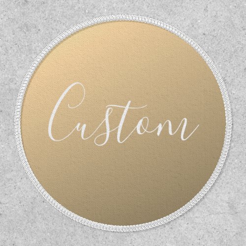 Elegant Modern Script Monogram or Word  Golden Patch