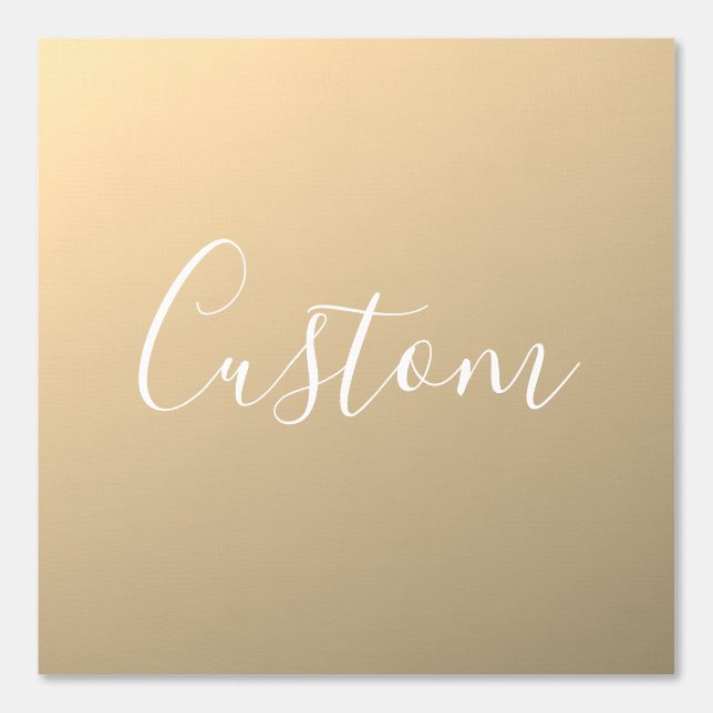 Elegant Modern Script Monogram or Word | Golden Wallpaper (Front)