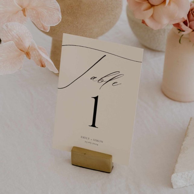 Elegant Modern Script Wedding Table Numbers (Creator Uploaded)