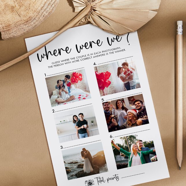 Elegant Modern Script | Where Were We Game Card (Creator Uploaded)