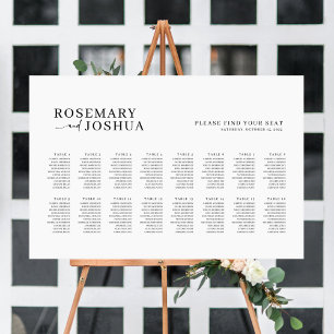 Elegant Modern Seating Chart Find Your Seat Foam Board