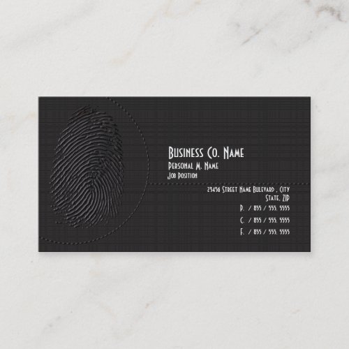 Elegant Modern Security Private Investigations Business Card Template