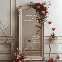 Elegant Modern Selfie Mirror Welcome Wedding Decal