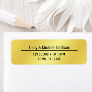 Elegant Modern Shimmering Golden Label for Couples