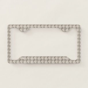 Elegant Modern Shiny Weave Pattern License Plate Frame