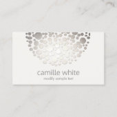  Elegant Modern Silver Circles  Business Card (Front)
