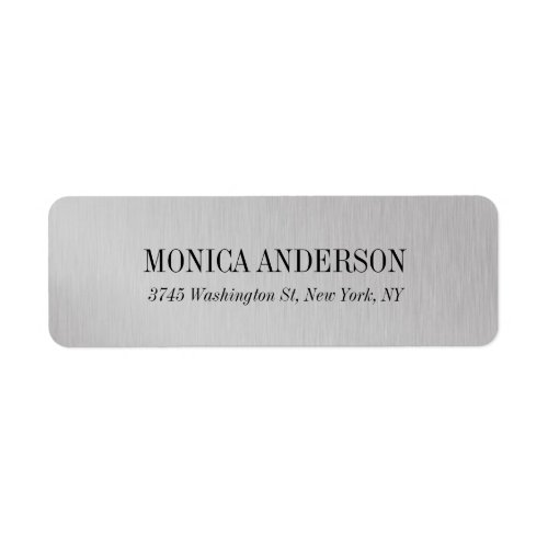 Elegant Modern Silver Grey Stylish Label