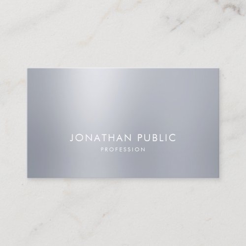 Elegant Modern Silver Look Professional Template Business Card