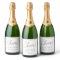 Elegant Modern Silver Personalized Sparkling Wine 