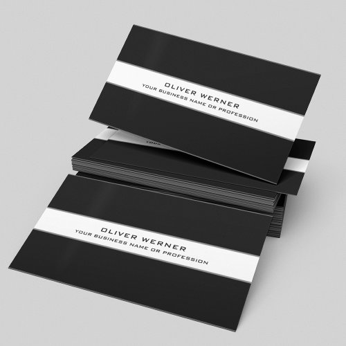 Elegant Modern Simple black  white  Business Card