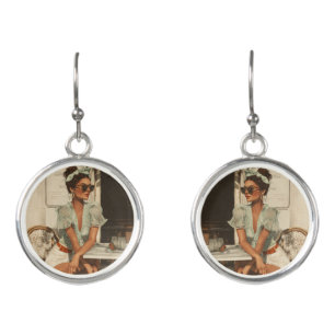 Elegant Modern Simple Custom Add Your Own photo Earrings