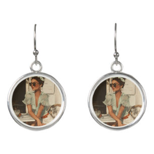 Elegant Modern Simple Custom Add Your Own photo Earrings