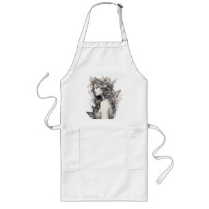 Elegant Modern Simple Custom Add Your Own photo Long Apron
