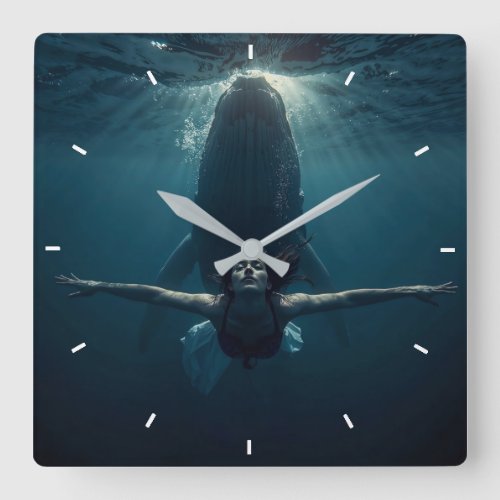 Elegant Modern Simple Custom Add Your Own photo Square Wall Clock