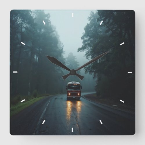 Elegant Modern Simple Custom Add Your Own photo Square Wall Clock