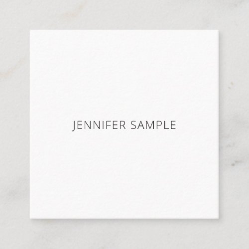 Elegant Modern Simple Design Cute Template Square Business Card