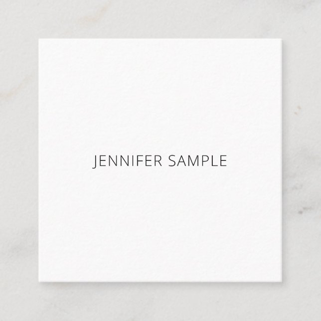 Elegant Modern Simple Design Cute Template Square Business Card (Front)