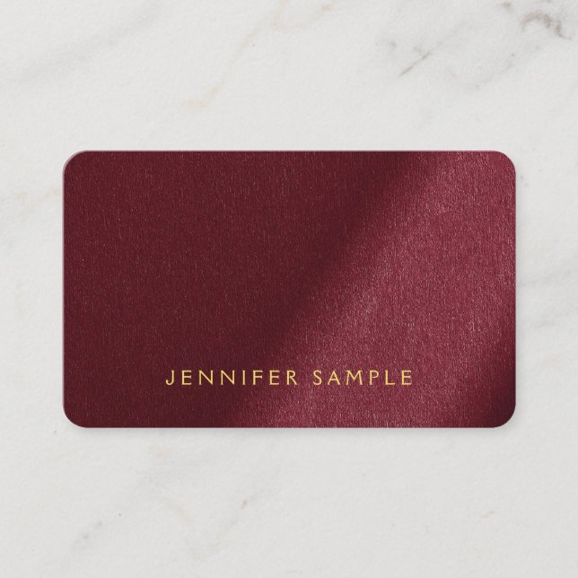 Elegant Modern Simple Design Gold Text Trendy Business Card (Front)