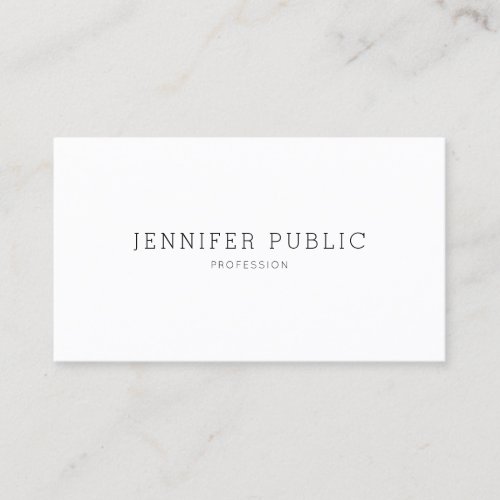 Elegant Modern Simple Design Professional Plain Business Card