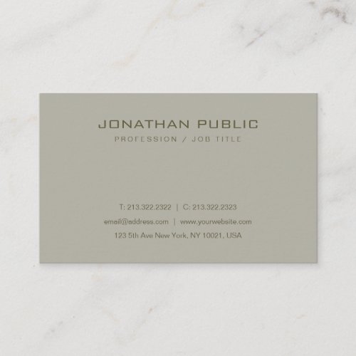 Elegant Modern Simple Design Professional Template Business Card