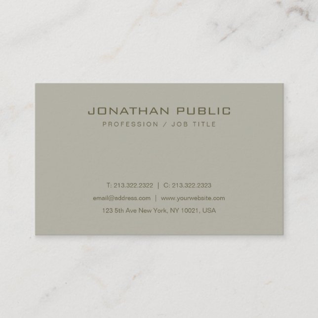 Elegant Modern Simple Design Professional Template Business Card (Front)