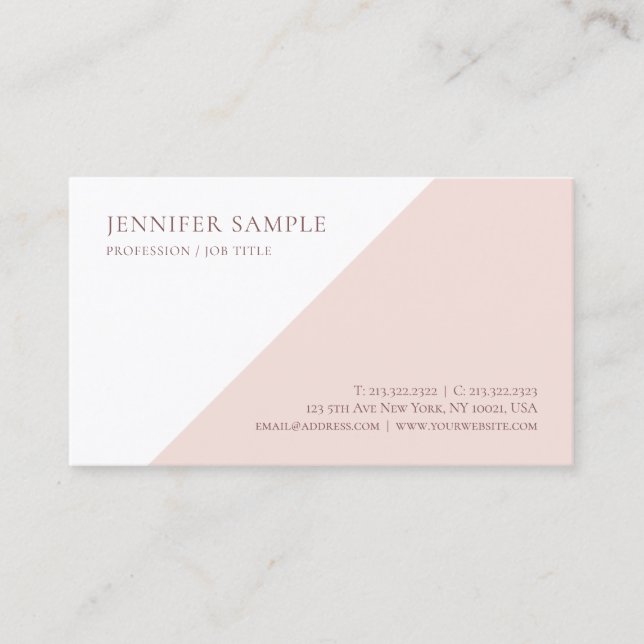 Elegant Modern Simple Design Template Professional Business Card (Front)