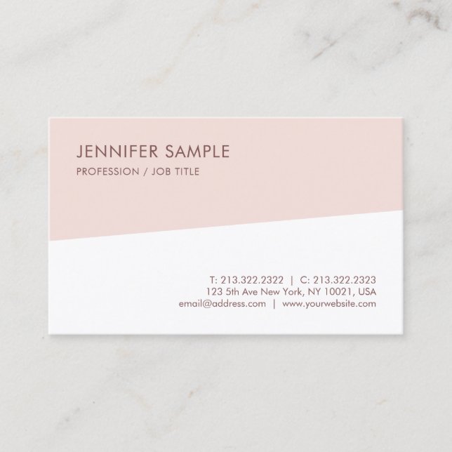 Elegant Modern Simple Design Template Professional Business Card (Front)