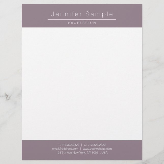 Elegant Modern Simple Design Template Professional Letterhead (Front)