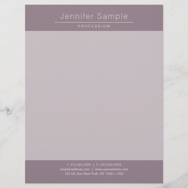 Elegant Modern Simple Design Template Professional Letterhead (Front)
