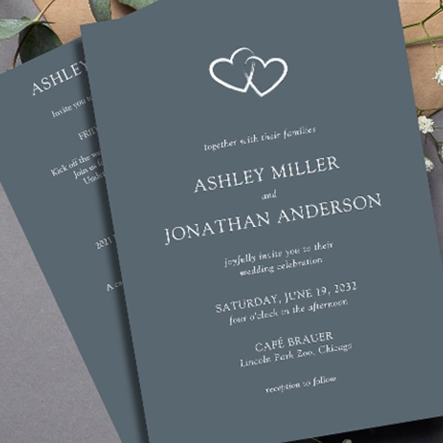 Elegant Modern Simple Elements All-in-One Wedding Invitation (Creator Uploaded)