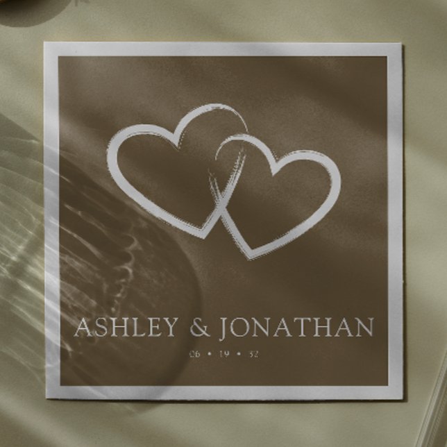 Elegant Modern Simple Elements Wedding Cocktail Napkins (Creator Uploaded)