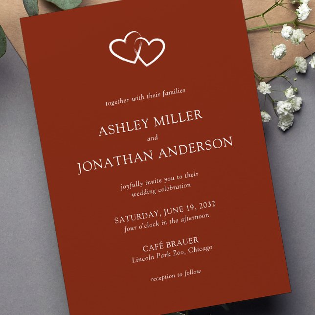 Elegant Modern Simple Elements Wedding Invitation (Creator Uploaded)