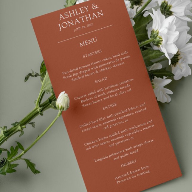 Elegant Modern Simple Elements Wedding Menu (Creator Uploaded)