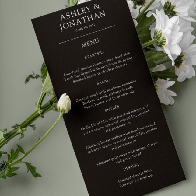 Elegant Modern Simple Elements Wedding Menu (Creator Uploaded)