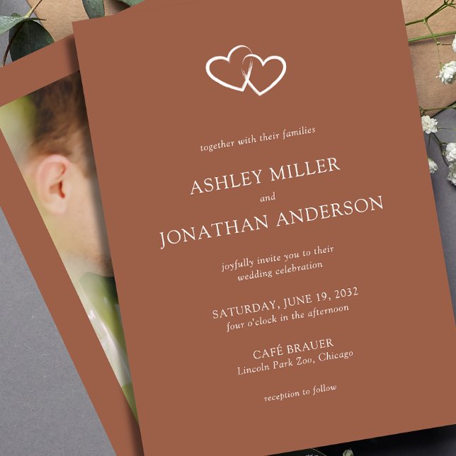 Elegant Modern Simple Elements Wedding Photo Invitation (Creator Uploaded)