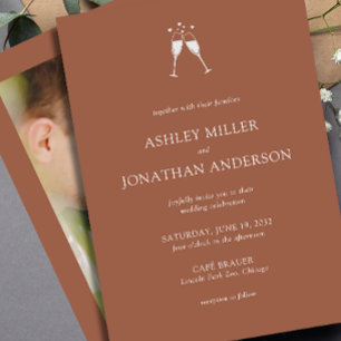 Elegant Modern Simple Elements Wedding Photo Invitation
