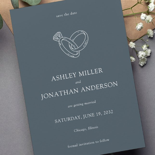 Elegant Modern Simple Elements Wedding Save The Date (Creator Uploaded)