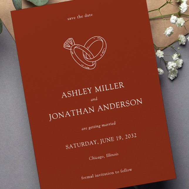 Elegant Modern Simple Elements Wedding Save The Date (Creator Uploaded)