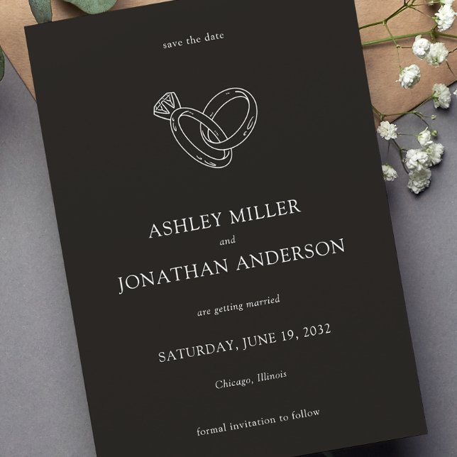 Elegant Modern Simple Elements Wedding Save The Date (Creator Uploaded)