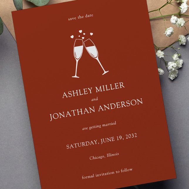 Elegant Modern Simple Elements Wedding Save The Date (Creator Uploaded)