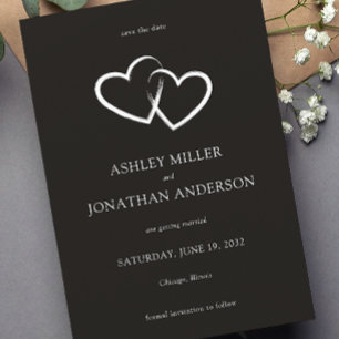 Elegant Modern Simple Elements Wedding Save The Date