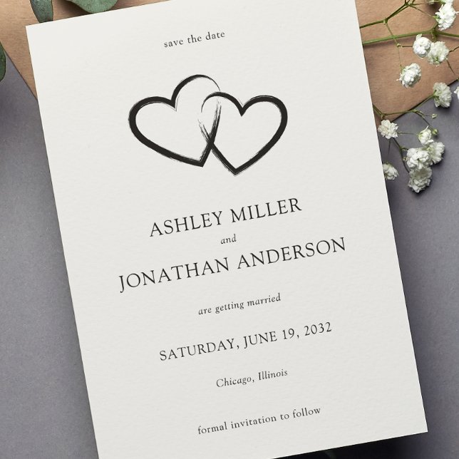 Elegant Modern Simple Elements Wedding Save The Date (Creator Uploaded)