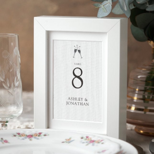 Elegant Modern Simple Elements Wedding Table Number (Creator Uploaded)