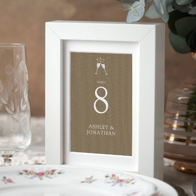 Elegant Modern Simple Elements Wedding Table Number (Creator Uploaded)