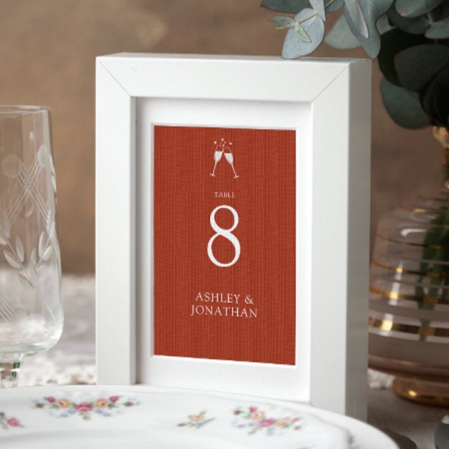 Elegant Modern Simple Elements Wedding Table Number (Creator Uploaded)