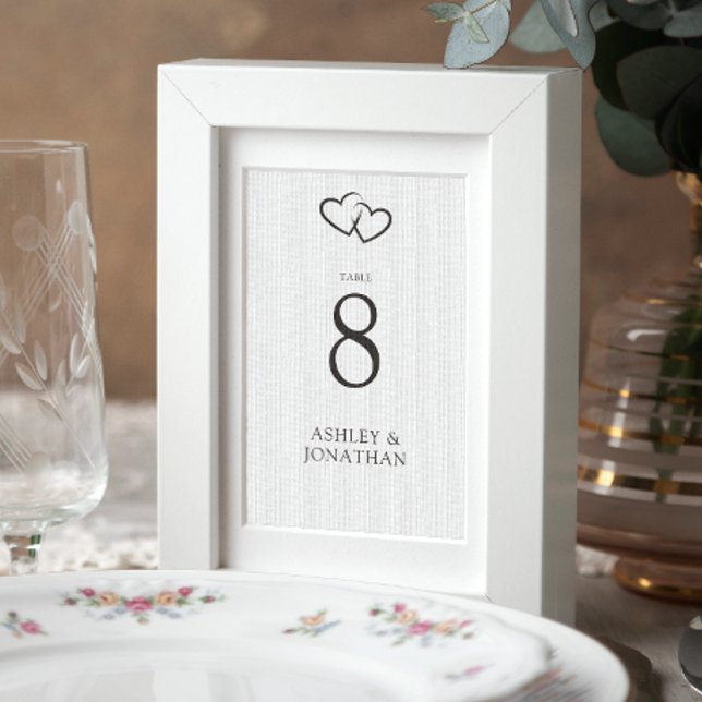 Elegant Modern Simple Elements Wedding Table Number (Creator Uploaded)