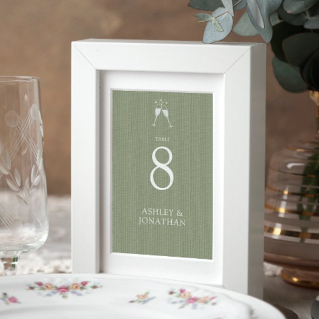 Elegant Modern Simple Elements Wedding Table Number (Creator Uploaded)