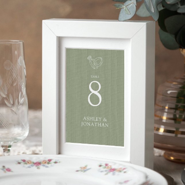 Elegant Modern Simple Elements Wedding Table Number (Creator Uploaded)