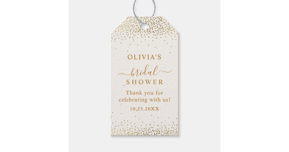Elegant Modern Simple Gold Chic Favor Thank You Gift Tags | Zazzle